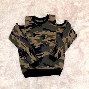 Woman’s Camouflage Peep-Shoulder Top